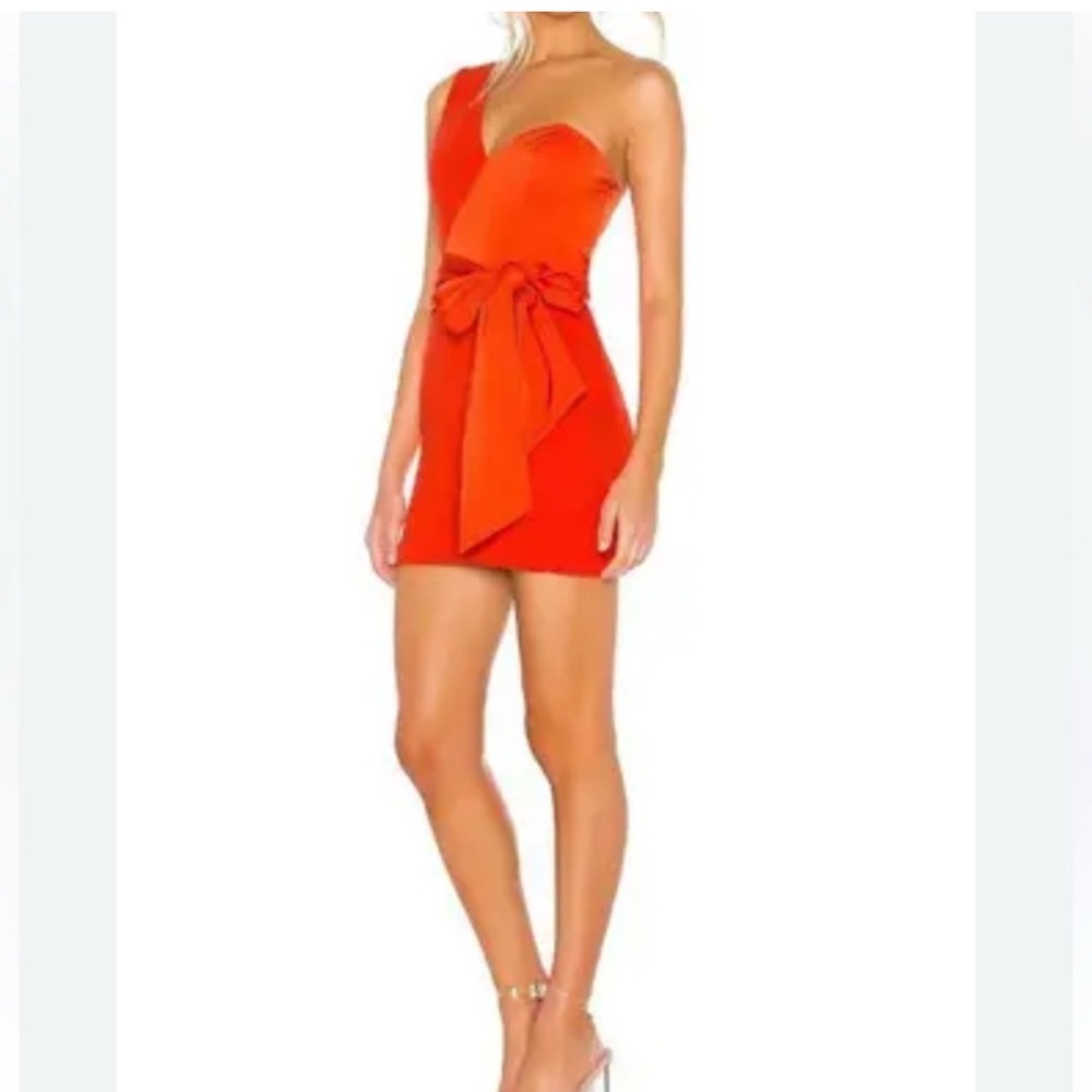 NBD - Jasper One-Shoulder Orange Mini Dress